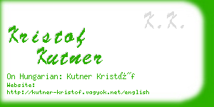 kristof kutner business card